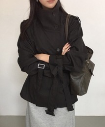 スタンドカラーダブルブレストジャケット