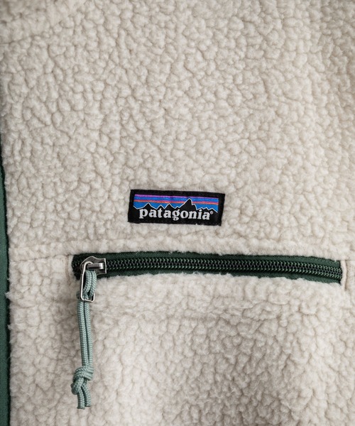 patagonia(パタゴニア)の「Patagonia パタゴニア M S RETRO PILE VEST レトロパイルフリースベスト/ワンポイントロゴ入りスタンドカラーフルジップボアベスト(ベスト・メンズ・アイボリー/ブラック・XL/M/L/S)」の22枚目の写真