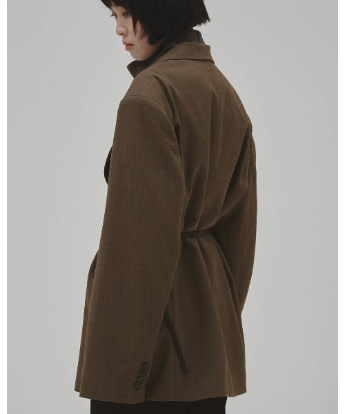 MIDWEST（ミッドウエスト）の「TODAYFUL Twill Double Jacket（テーラードジャケット・レディース・ブラック/ライトブラウン・38/36）」の6枚目の写真