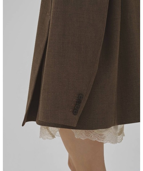 MIDWEST（ミッドウエスト）の「TODAYFUL Twill Double Jacket（テーラードジャケット・レディース・ブラック/ライトブラウン・38/36）」の7枚目の写真