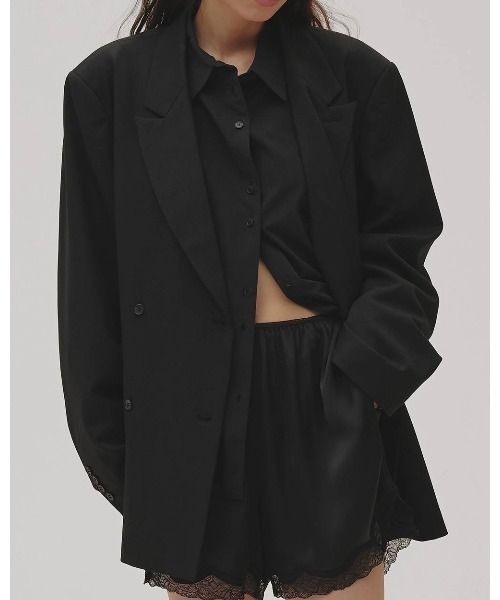 MIDWEST（ミッドウエスト）の「TODAYFUL Twill Double Jacket（テーラードジャケット・レディース・ブラック/ライトブラウン・38/36）」の8枚目の写真