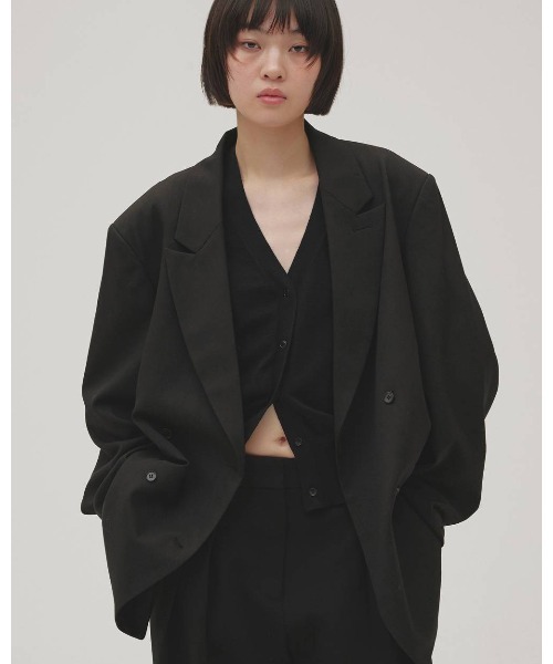 MIDWEST（ミッドウエスト）の「TODAYFUL Twill Double Jacket（テーラードジャケット・レディース・ブラック/ライトブラウン・38/36）」の9枚目の写真