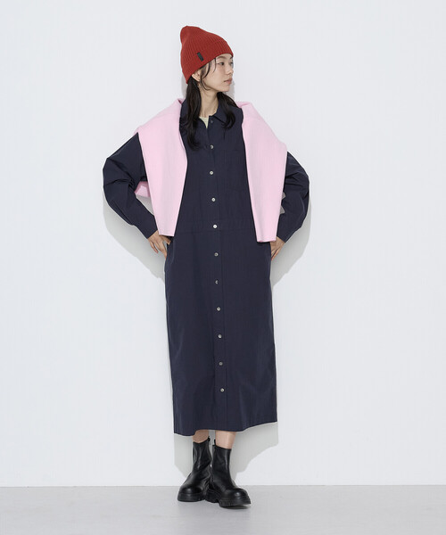 COMME CA Wardrobe（コムサワードローブ）の「コットンタイプライター ワークシャツワンピース（ワンピース・レディース・ダークブラウン/キャメル/ネイビー・FREE）」の13枚目の写真
