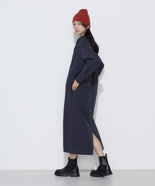 COMME CA Wardrobe（コムサワードローブ）の「コットンタイプライター ワークシャツワンピース（ワンピース・レディース・ダークブラウン/キャメル/ネイビー・FREE）」の14枚目の写真