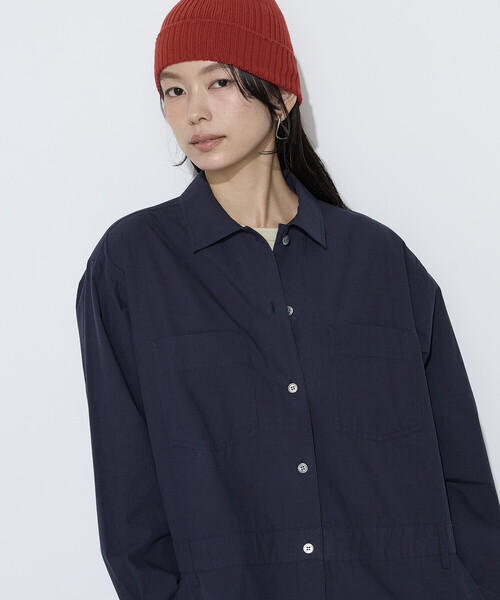 COMME CA Wardrobe（コムサワードローブ）の「コットンタイプライター ワークシャツワンピース（ワンピース・レディース・ダークブラウン/キャメル/ネイビー・FREE）」の15枚目の写真