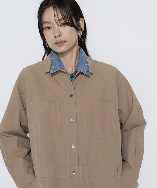 COMME CA Wardrobe（コムサワードローブ）の「コットンタイプライター ワークシャツワンピース（ワンピース・レディース・ダークブラウン/キャメル/ネイビー・FREE）」の20枚目の写真