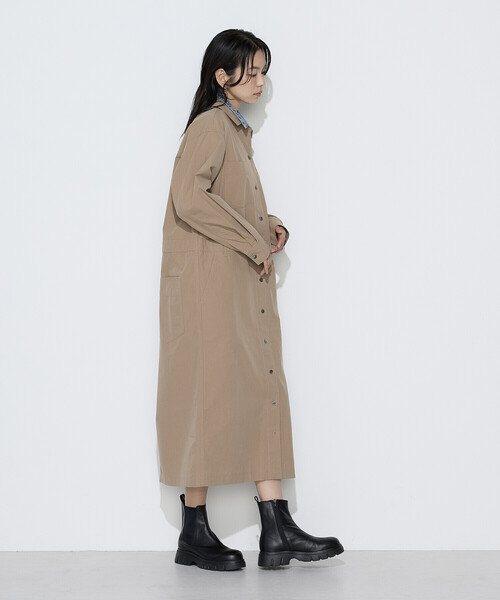 COMME CA Wardrobe（コムサワードローブ）の「コットンタイプライター ワークシャツワンピース（ワンピース・レディース・ダークブラウン/キャメル/ネイビー・FREE）」の22枚目の写真