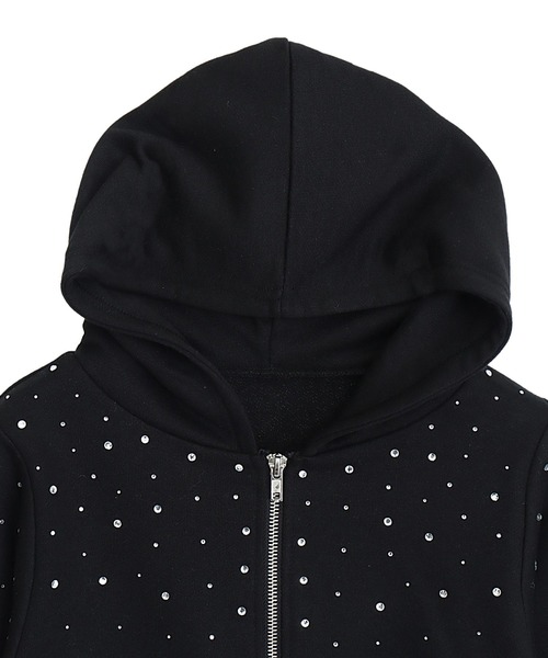 ANAP(アナップ)の「ラインストーンコンパクトフーディ【別売りセットアップPT】(パーカー・レディース・グレー/ピンク/ブラック・F)」の15枚目の写真
