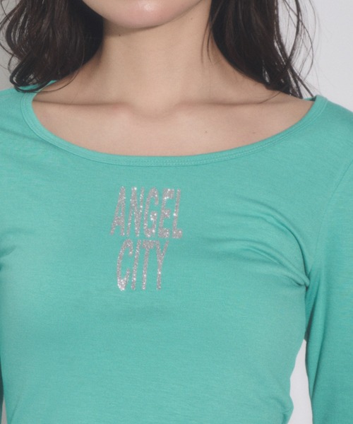 dispark（ディスパーク）の「DISPARK/ANGELCITYロゴトップ（Tシャツ/カットソー・レディース・イエロー/グリーン系その他・FREE）」の13枚目の写真