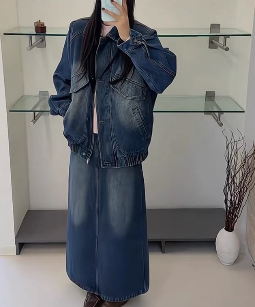 FAVORITO(ファヴォリート)の「シングルブレストデニムセットアップ(セットアップ・レディース・ブルー・XL/L/M/S)」の1枚目の写真