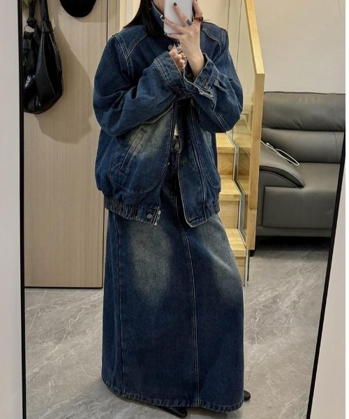 FAVORITO(ファヴォリート)の「シングルブレストデニムセットアップ(セットアップ・レディース・ブルー・XL/L/M/S)」の3枚目の写真