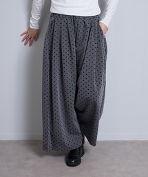 vent blanc（ヴァンブラン）の「VB:denicher デニシェ　T/R フロッキー ドット オーバル パンツ（その他パンツ）」