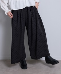 vent blanc（ヴァンブラン）の「VB:denicher デニシェ　T/R フロッキー ドット オーバル パンツ（その他パンツ）」