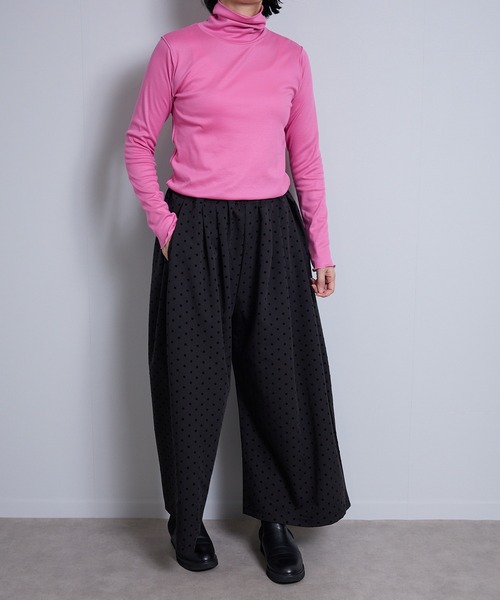 vent blanc（ヴァンブラン）の「VB:denicher デニシェ　T/R フロッキー ドット オーバル パンツ（その他パンツ・レディース・ブラック/チャコール・FREE）」の11枚目の写真