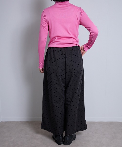 vent blanc（ヴァンブラン）の「VB:denicher デニシェ　T/R フロッキー ドット オーバル パンツ（その他パンツ・レディース・ブラック/チャコール・FREE）」の14枚目の写真