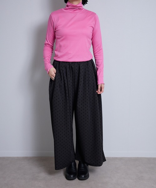 vent blanc（ヴァンブラン）の「VB:denicher デニシェ　T/R フロッキー ドット オーバル パンツ（その他パンツ・レディース・ブラック/チャコール・FREE）」の15枚目の写真