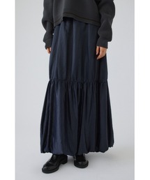 Leather like gather cocoon SK(レザーライク ギャザー コクーン スカート)