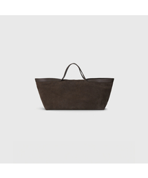 スクエアワイドレザートートバッグ / SQUARE WIDE LEATHER TOTE BAG_2colors