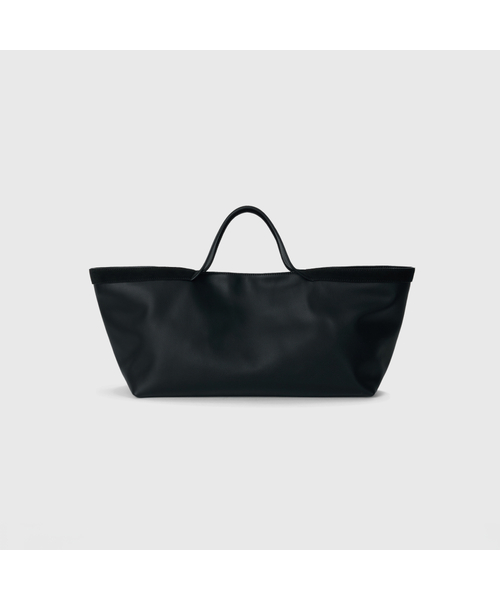 LOOKAST（ルックキャスト）の「スクエアワイドレザートートバッグ / SQUARE WIDE LEATHER TOTE BAG_2colors（トートバッグ・レディース・ブラック/ダークブラウン・ONE SIZE）」の2枚目の写真