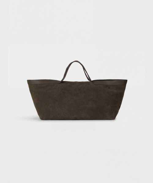 LOOKAST（ルックキャスト）の「スクエアワイドレザートートバッグ / SQUARE WIDE LEATHER TOTE BAG_2colors（トートバッグ・レディース・ブラック/ダークブラウン・ONE SIZE）」の4枚目の写真