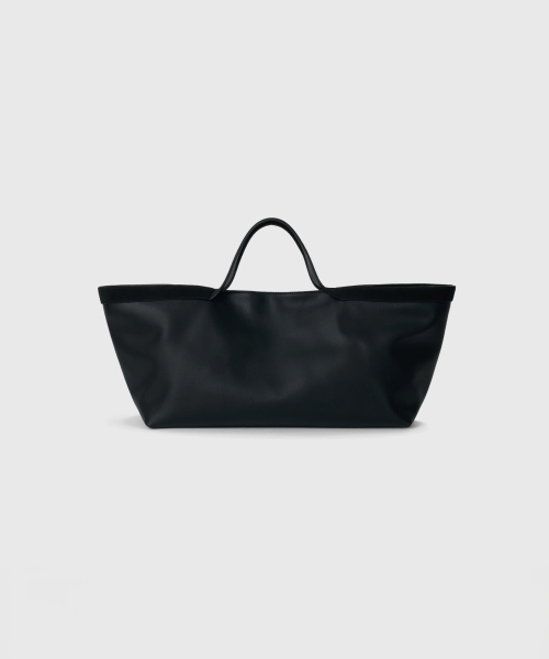 LOOKAST（ルックキャスト）の「スクエアワイドレザートートバッグ / SQUARE WIDE LEATHER TOTE BAG_2colors（トートバッグ・レディース・ブラック/ダークブラウン・ONE SIZE）」の3枚目の写真