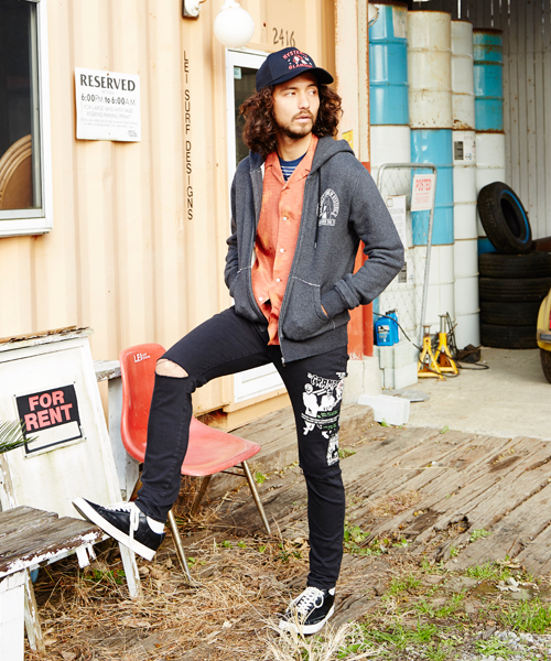 HYSTERIC GLAMOUR（ヒステリックグラマー）の「SOUND CLUB pt PK（パーカー・メンズ・トップグレー/チャコールグレー/ネイビー・SMALL/MEDIUM/LARGE）」の10枚目の写真