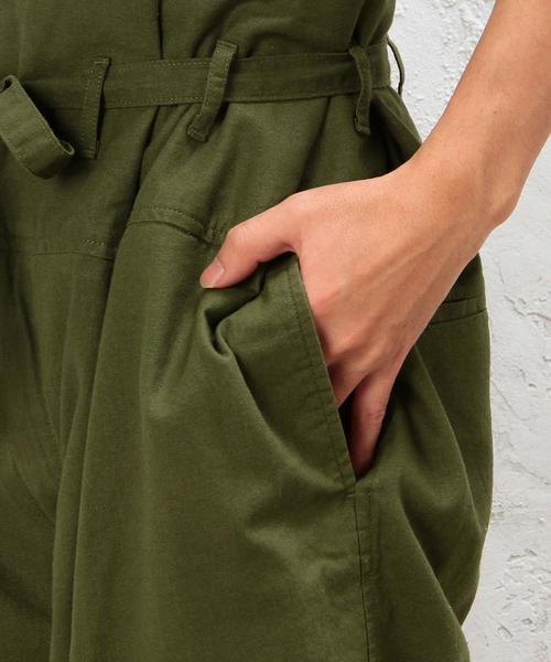 green label relaxing（グリーンレーベルリラクシング）の「SC LI/CO CANVAS SABAI パンツ◆（その他パンツ・メンズ・オリーブ/ネイビー・MEDIUM）」の7枚目の写真