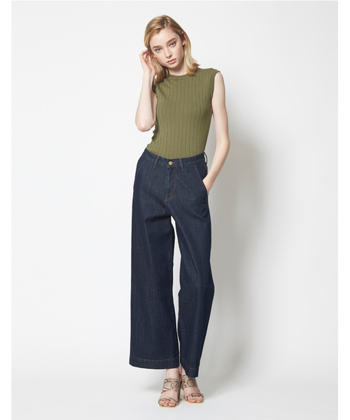 titivate(ティティベイト)の「デニムワイドパンツ(デニムパンツ・レディース・ブルー/ブルー系その他・MEDIUM/SMALL/LARGE)」の2枚目の写真