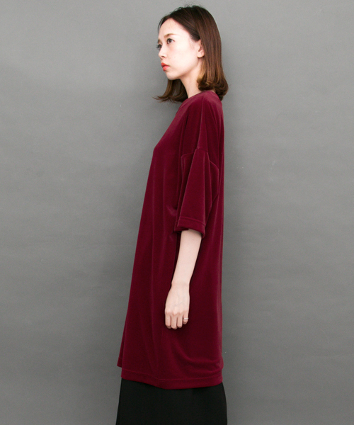 KBF（ケイビーエフ）の「KBF ベロアBIGTEE（Tシャツ/カットソー・レディース・ブルー/オフホワイト/ボルドー/ピンク系その他・ONE）」の17枚目の写真