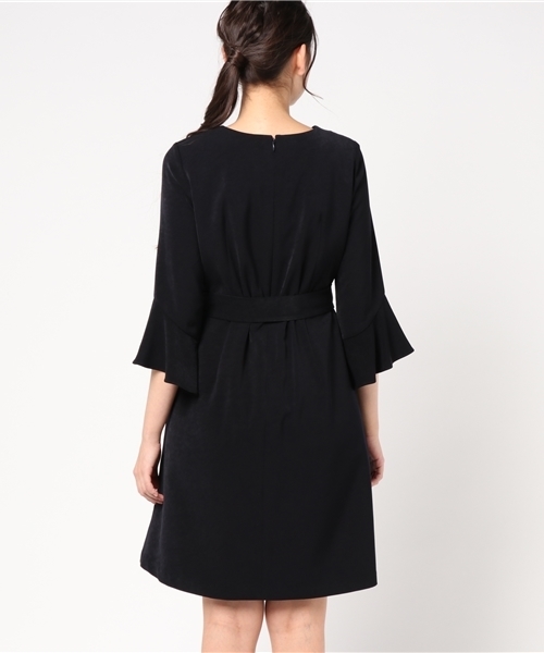 ketty（ケティ）の「スエードタッチダブルクロスワンピース（ワンピース・レディース・ネイビー/ベージュ・M(2)/L(3)）」の5枚目の写真