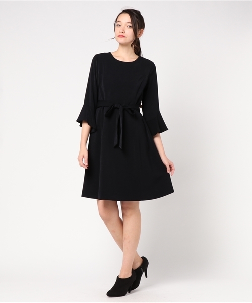 ketty（ケティ）の「スエードタッチダブルクロスワンピース（ワンピース・レディース・ネイビー/ベージュ・M(2)/L(3)）」の6枚目の写真