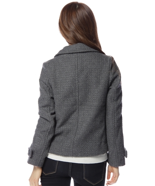 earth music&ecology（アースミュージックアンドエコロジー）の「4ﾂ釦P/ｺｰﾄ（ピーコート・レディース・チャコールグレー/ネイビー・SMALL/MEDIUM）」の4枚目の写真