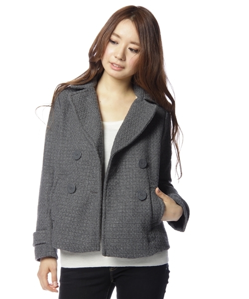 earth music&ecology（アースミュージックアンドエコロジー）の「4ﾂ釦P/ｺｰﾄ（ピーコート・レディース・チャコールグレー/ネイビー・SMALL/MEDIUM）」の5枚目の写真