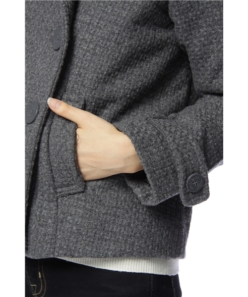 earth music&ecology（アースミュージックアンドエコロジー）の「4ﾂ釦P/ｺｰﾄ（ピーコート・レディース・チャコールグレー/ネイビー・SMALL/MEDIUM）」の7枚目の写真