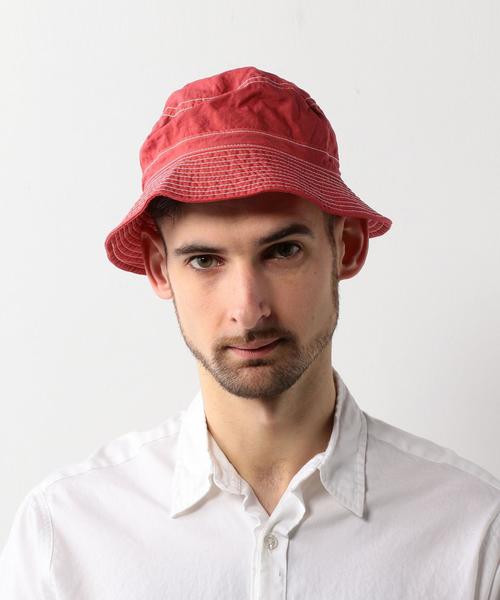Steven Alan（スティーブンアラン）の「＜Steven Alan＞ G/DYE BUCKET HAT/ﾊｯﾄ ◆（ハット・メンズ・ナチュラル/レッド/ネイビー・FREE）」の8枚目の写真