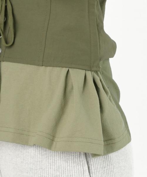 Another Edition（アナザーエディション）の「切り替えコルセットＴ ◆（Tシャツ/カットソー・レディース・オフホワイト/オリーブ・FREE）」の14枚目の写真