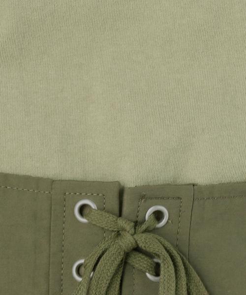 Another Edition（アナザーエディション）の「切り替えコルセットＴ ◆（Tシャツ/カットソー・レディース・オフホワイト/オリーブ・FREE）」の15枚目の写真