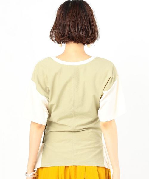 Another Edition（アナザーエディション）の「切り替えコルセットＴ ◆（Tシャツ/カットソー・レディース・オフホワイト/オリーブ・FREE）」の9枚目の写真