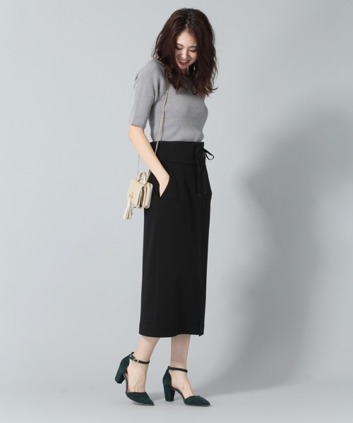 Andemiu(アンデミュウ)の「【マスタード・グリーンWEB限定】スカラリブニットプルオーバー770182(ニット/セーター・レディース・ブラック/マスタード/パープル/グレー/ブラウン/グリーン・FREE)」の10枚目の写真