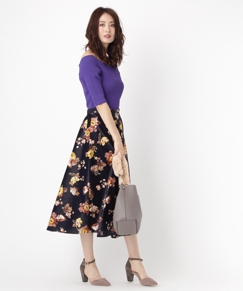 Andemiu(アンデミュウ)の「【マスタード・グリーンWEB限定】スカラリブニットプルオーバー770182(ニット/セーター・レディース・ブラック/マスタード/パープル/グレー/ブラウン/グリーン・FREE)」の11枚目の写真