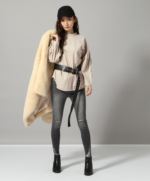 JEANASIS（ジーナシス）の「コールスタンドチュニック/772830（シャツ/ブラウス・レディース・イエロー/アイボリー・FREE）」の22枚目の写真