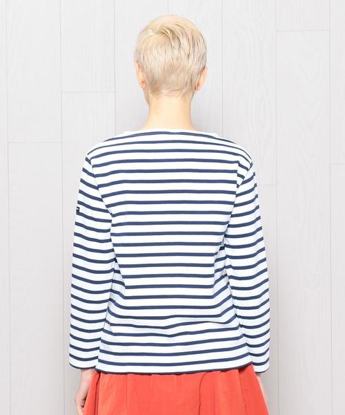 SAINT JAMES（セントジェームス）の「＜SAINT JAMES＞OUESSANT BORDER 18SS/カットソー（Tシャツ/カットソー・レディース・イエロー/ライム/ネイビー/オレンジ・3/1）」の7枚目の写真