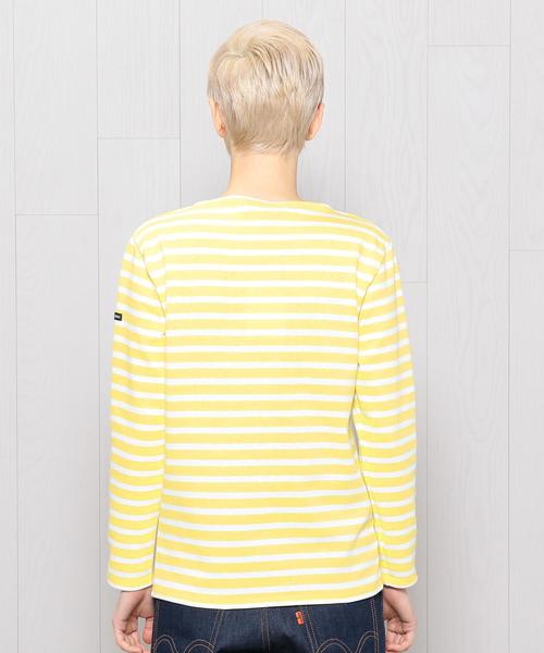 SAINT JAMES（セントジェームス）の「＜SAINT JAMES＞OUESSANT BORDER 18SS/カットソー（Tシャツ/カットソー・レディース・イエロー/ライム/ネイビー/オレンジ・3/1）」の14枚目の写真