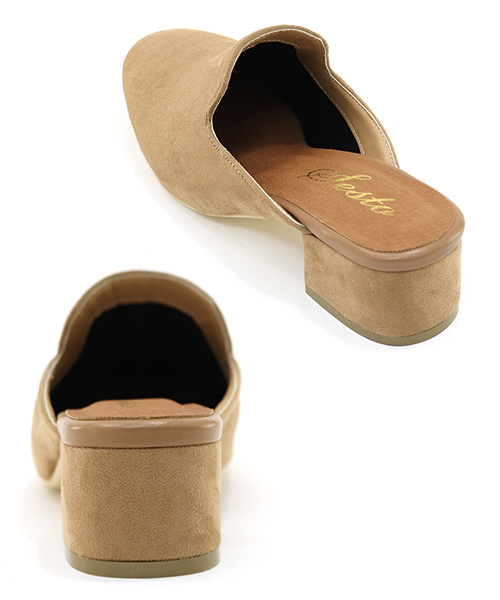 SESTO(セスト)の「スクエアトゥのバブーシュローヒールスリッパミュ-ルサンダル(サンダル・レディース・ブラック系その他/グリーン/ゴールド/ホワイト/ブラック/ベージュ/ブルー/イエロー・LL/L/3L/S/M)」の14枚目の写真