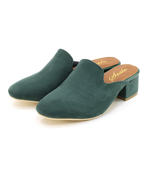 SESTO(セスト)の「スクエアトゥのバブーシュローヒールスリッパミュ-ルサンダル(サンダル・レディース・ブラック系その他/グリーン/ゴールド/ホワイト/ブラック/ベージュ/ブルー/イエロー・LL/L/3L/S/M)」の21枚目の写真