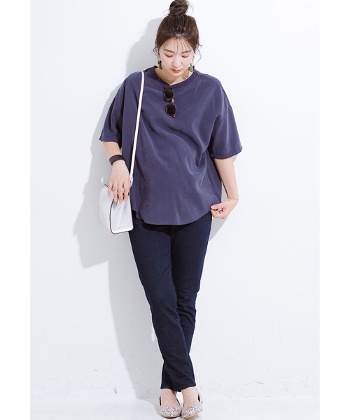 フェリシモMama（フェリシモママ）の「リブ　イン　コンフォート　お腹をしめつけずサポート！　ソフトフィットリブのマタニティパンツ〈デニム〉（マタニティウェア/グッズ・レディース・インディゴブルー・LARGE/MEDIUM/SMALL/NM/NS）」の12枚目の写真