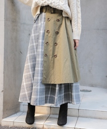 PAGEBOY | チェック切り替えトレンチスカート(スカート)