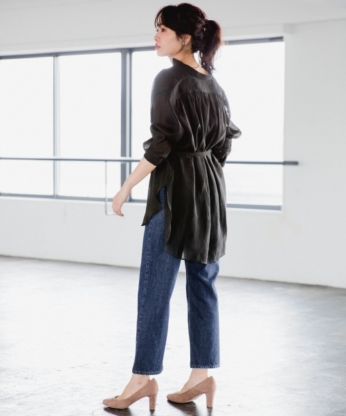 A part by(アパートバイ)の「TePeブサムLシャツ 804978(シャツ/ブラウス・レディース・ブラック/キナリ・FREE)」の7枚目の写真