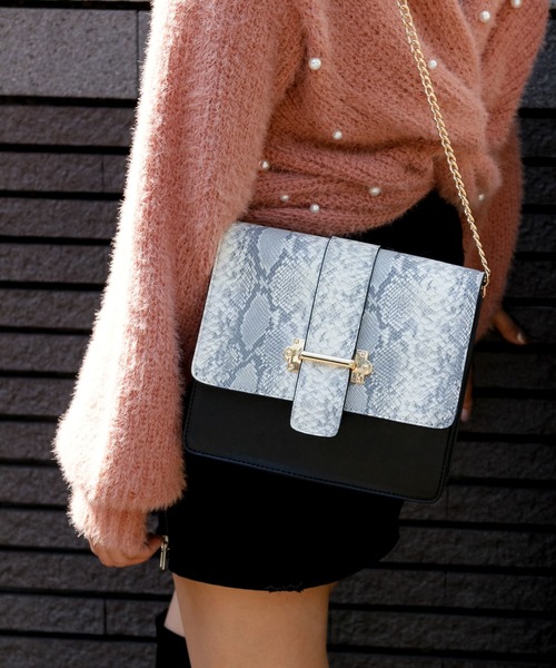 LIPSERVICE(リップサービス)の「マルチパターンワイドベルトミニBAG(ハンドバッグ・レディース・ブラック/その他1/その他2・FREE)」の1枚目の写真