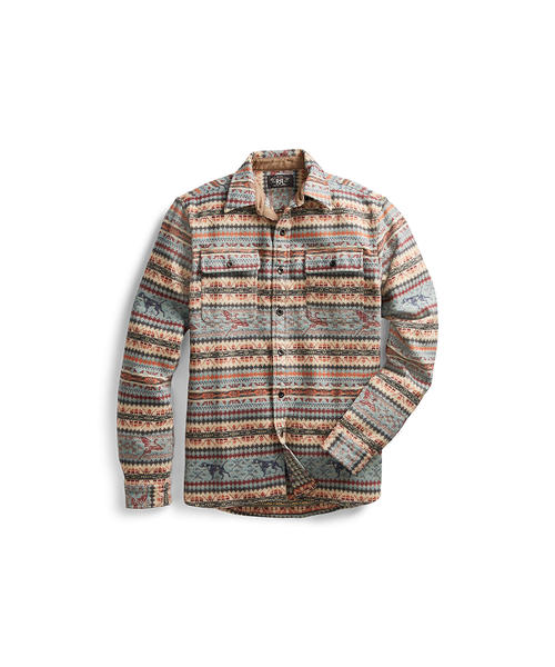 RRL（ダブル アール エル）の「フェアアイル コットン オーバーシャツ
